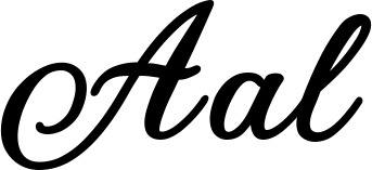 Vorschau des Bootsnamens "Aal" als Schriftzug für "Bootsbeschriftung Klassisch 69"