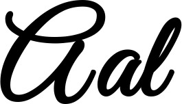 Vorschau des Bootsnamens "Aal" als Schriftzug für "Bootsbeschriftung Klassisch 68"