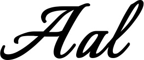 Vorschau des Bootsnamens "Aal" als Schriftzug für "Bootsbeschriftung Klassisch 58"