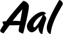Vorschau des Bootsnamens "Aal" als Schriftzug für "Bootsbeschriftung Klassisch 19"