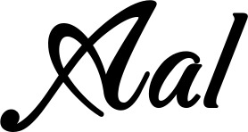 Vorschau des Bootsnamens "Aal" als Schriftzug für "Bootsbeschriftung Klassisch 50"