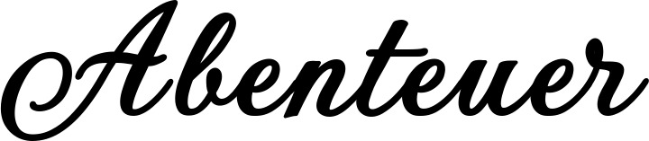 Vorschau des Bootsnamens "Abenteuer" als Schriftzug für "Bootsbeschriftung Klassisch 69"