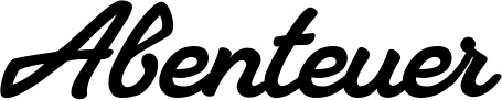 Vorschau des Bootsnamens "Abenteuer" als Schriftzug für "Bootsbeschriftung Klassisch 65"