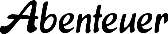 Vorschau des Bootsnamens "Abenteuer" als Schriftzug für "Bootsbeschriftung Klassisch 15"