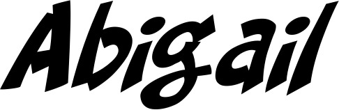 Vorschau des Bootsnamens "Abigail" als Schriftzug für "Bootsbeschriftung Klassisch 31"