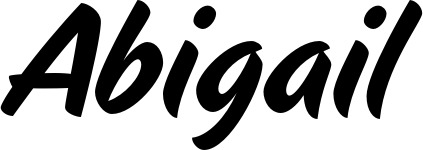 Vorschau des Bootsnamens "Abigail" als Schriftzug für "Bootsbeschriftung Klassisch 19"