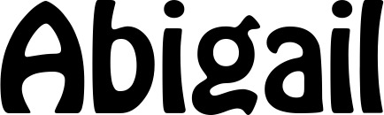 Vorschau des Bootsnamens "Abigail" als Schriftzug für "Bootsbeschriftung Fett 01"