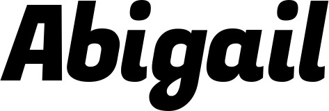 Vorschau des Bootsnamens "Abigail" als Schriftzug für "Bootsbeschriftung Kursiv 04"