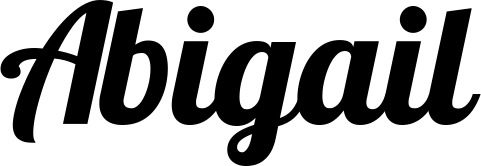 Vorschau des Bootsnamens "Abigail" als Schriftzug für "Bootsbeschriftung Neu 60"