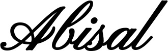 Vorschau des Bootsnamens "Abisal" als Schriftzug für "Bootsbeschriftung Klassisch 107"