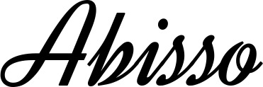 Vorschau des Bootsnamens "Abisso" als Schriftzug für "Bootsbeschriftung Klassisch 44"