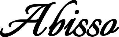 Vorschau des Bootsnamens "Abisso" als Schriftzug für "Bootsbeschriftung Klassisch 58"