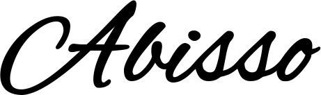 Vorschau des Bootsnamens "Abisso" als Schriftzug für "Bootsbeschriftung Klassisch 35"