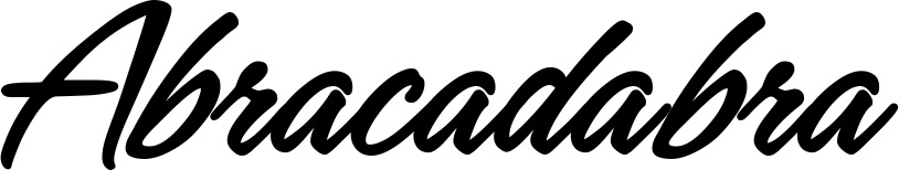 Vorschau des Bootsnamens "Abracadabra" als Schriftzug für "Bootsbeschriftung Klassisch 71"