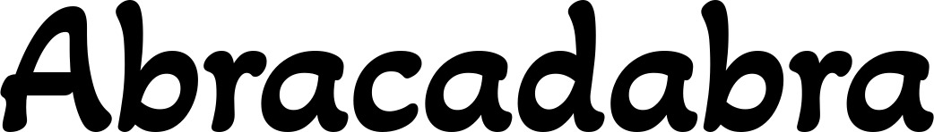 Vorschau des Bootsnamens "Abracadabra" als Schriftzug für "Bootsbeschriftung Klassisch 103"