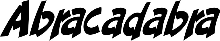 Vorschau des Bootsnamens "Abracadabra" als Schriftzug für "Bootsbeschriftung Klassisch 31"