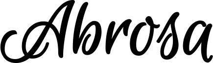 Vorschau des Bootsnamens "Abrosa" als Schriftzug für "Bootsbeschriftung Klassisch 105"