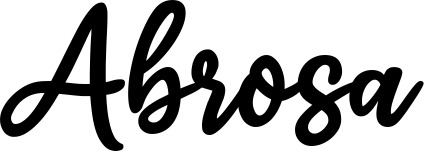 Vorschau des Bootsnamens "Abrosa" als Schriftzug für "Bootsbeschriftung Klassisch 74"