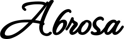 Vorschau des Bootsnamens "Abrosa" als Schriftzug für "Bootsbeschriftung Klassisch 111"
