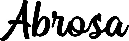 Vorschau des Bootsnamens "Abrosa" als Schriftzug für "Bootsbeschriftung Klassisch 43"