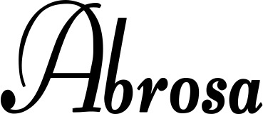 Vorschau des Bootsnamens "Abrosa" als Schriftzug für "Bootsbeschriftung Klassisch 76"
