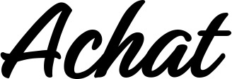 Vorschau des Bootsnamens "Achat" als Schriftzug für "Bootsbeschriftung Klassisch 48"