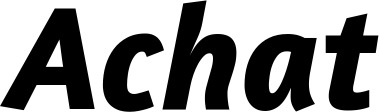 Vorschau des Bootsnamens "Achat" als Schriftzug für "Style Kursiv 01"