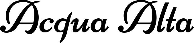 Vorschau des Bootsnamens "Acqua Alta" als Schriftzug für "Bootsbeschriftung Klassisch 84"