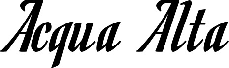 Vorschau des Bootsnamens "Acqua Alta" als Schriftzug für "Bootsbeschriftung Klassisch 93"