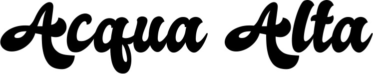 Vorschau des Bootsnamens "Acqua Alta" als Schriftzug für "Bootsbeschriftung Klassisch 41"
