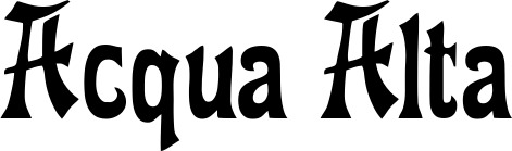 Vorschau des Bootsnamens "Acqua Alta" als Schriftzug für "Bootsbeschriftung Neu 44"