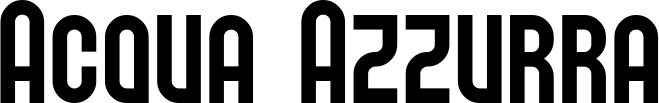 Vorschau des Bootsnamens "Acqua Azzurra" als Schriftzug für "Bootsbeschriftung Neu 43"