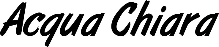 Vorschau des Bootsnamens "Acqua Chiara" als Schriftzug für "Bootsbeschriftung Klassisch 38"