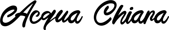 Vorschau des Bootsnamens "Acqua Chiara" als Schriftzug für "Bootsbeschriftung Klassisch 102"