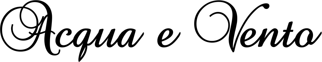 Vorschau des Bootsnamens "Acqua e Vento" als Schriftzug für "Bootsbeschriftung Klassisch 02-A"