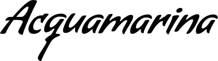 Vorschau des Bootsnamens "Acquamarina" als Schriftzug für "Bootsbeschriftung Klassisch 57"