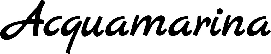 Vorschau des Bootsnamens "Acquamarina" als Schriftzug für "Bootsbeschriftung Klassisch 45"