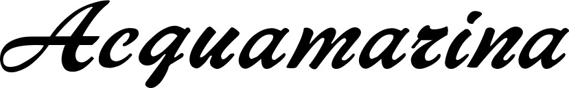 Vorschau des Bootsnamens "Acquamarina" als Schriftzug für "Bootsbeschriftung Klassisch 12"