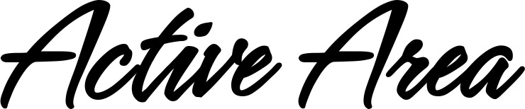 Vorschau des Bootsnamens "Active Area" als Schriftzug für "Bootsbeschriftung Klassisch 71"
