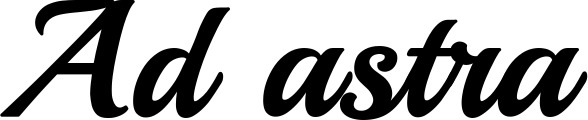Vorschau des Bootsnamens "Ad astra" als Schriftzug für "Bootsbeschriftung Klassisch 86"