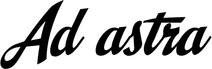 Vorschau des Bootsnamens "Ad astra" als Schriftzug für "Bootsbeschriftung Klassisch 29"