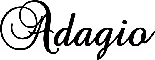 Vorschau des Bootsnamens "Adagio" als Schriftzug für "Bootsbeschriftung Klassisch 02-A"