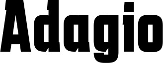 Vorschau des Bootsnamens "Adagio" als Schriftzug für "Bootsbeschriftung Fett 41"
