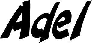 Vorschau des Bootsnamens "Adel" als Schriftzug für "Bootsbeschriftung Klassisch 31"