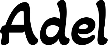 Vorschau des Bootsnamens "Adel" als Schriftzug für "Bootsbeschriftung Klassisch 103"