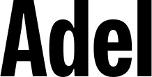 Vorschau des Bootsnamens "Adel" als Schriftzug für "Bootsbeschriftung Fett 25"