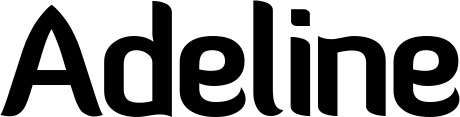 Vorschau des Bootsnamens "Adeline" als Schriftzug für "Bootsbeschriftung Normal 06"