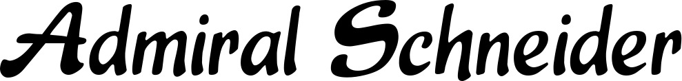 Vorschau des Bootsnamens "Admiral Schneider" als Schriftzug für "Bootsbeschriftung Klassisch 15"
