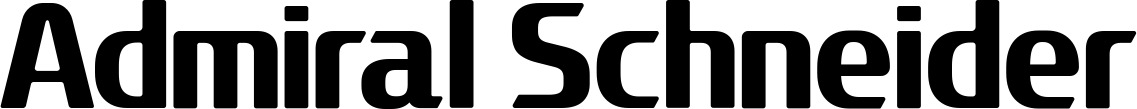 Vorschau des Bootsnamens "Admiral Schneider" als Schriftzug für "Bootsbeschriftung Fett 22"