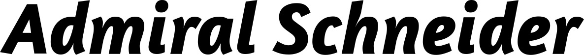 Vorschau des Bootsnamens "Admiral Schneider" als Schriftzug für "Bootsbeschriftung Kursiv 01"